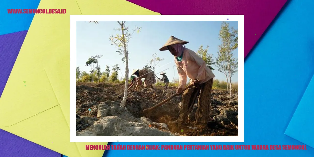 Mengolah Tanah dengan Bijak: Panduan Pertanian yang Baik untuk Warga Desa Semoncol